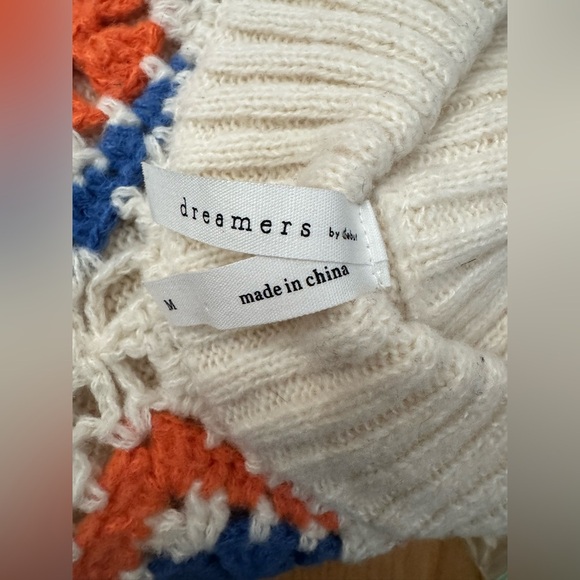 Dreamers by Debut Granny Square Crochet Cottagecore Retro Inspired Crop Sweater - Picture 4 of 6